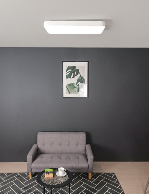 클리어 직사각 LED 60W 거실등 방등 안방조명 플리커프리 